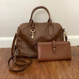 Fossil Satchel and Wallet